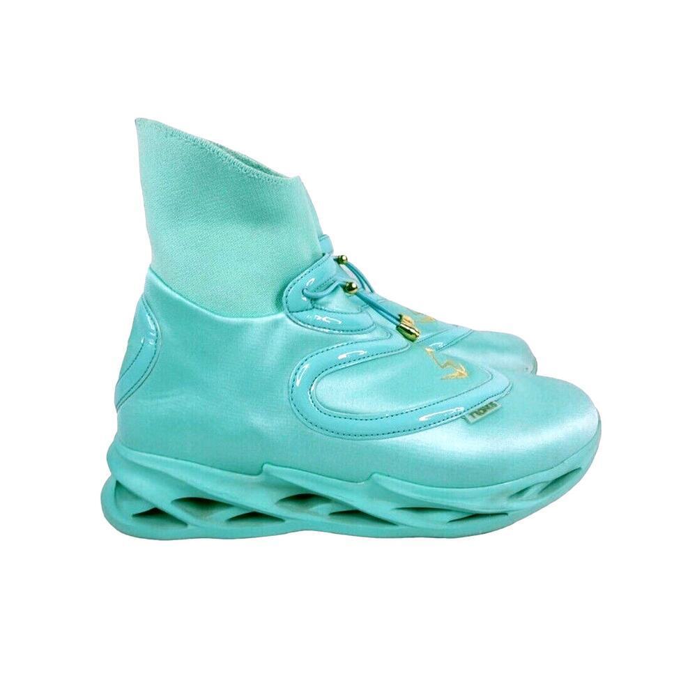 Tronus Men's Aqua Blue High Tops Sneakers Teal Size: 11 - Picture 10 of 15